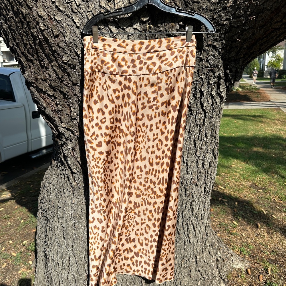 Free People Leopard Print Maxi Skirt